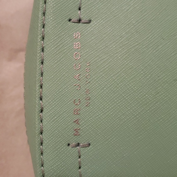 Marc Jacobs "Playback" Saffino Leather Dome Camera Crossbody Bag, Teal Color - Picture 7 of 12
